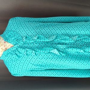 Poplin style blouse with bowing - beautiful color!